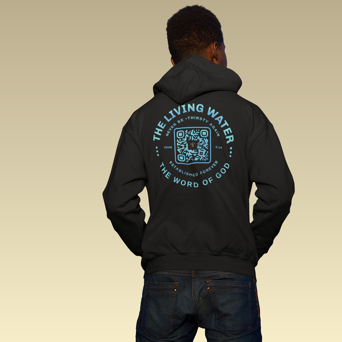 Never Thirst Again QR-Coded Hoodie