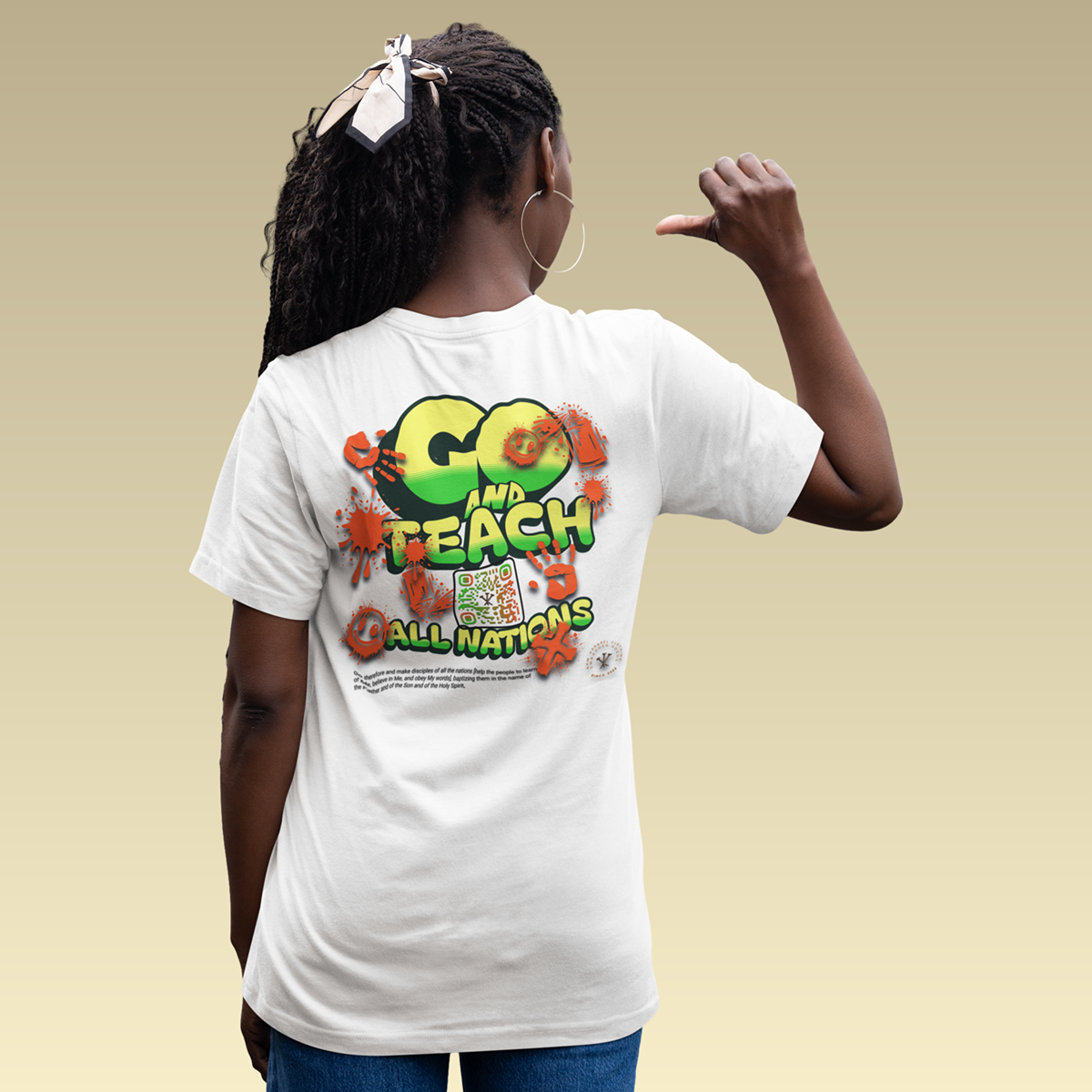 Go and Teach All Nations QR-Coded T-Shirt